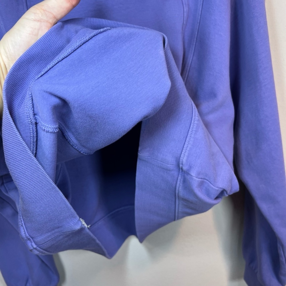 Athleta Sundown Crewneck Sweatshirt Dark Adonis Blue Pullover Distressed  Medium - Picture 12 of 13
